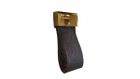 Puxador Ponto Braga c/ Couro - Ouro Gold
