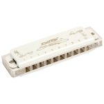 Gaitas Diatônicas Blues T008L Branca 20 Vozes Com Case