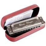 Gaita Diatônica Blues Player PR020AL Alumínio 20 Vozes Com Case