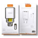 Carregador A'Gold V8 4.1A 2 USB Branco CA28-1 Anatel