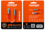 Cabo Adaptador USB-C Para P2 3.5 mm Amaya AUX-07