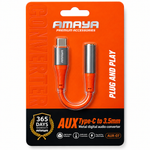 Cabo Adaptador USB-C Para P2 3.5 mm Amaya AUX-07