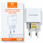 Carregador Turbo H'MASTON USB-C P/C 1M 30W CB-23 ANATEL
