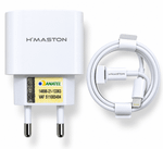 Carregador Turbo H'MASTON USB-C P/Lightning 1M 30W CB17 ANATEL