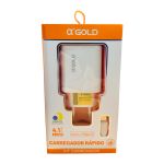 Carregador A'Gold Tipo-C 4.1A 2 USB CA21-3 Anatel