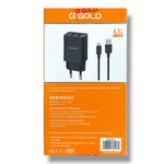 Carregador A'Gold V8 4.1A 2 USB Preto CA28-1 Anatel