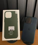 Capa Couro C/ Pelicula Camera iPhone 15 Pro
