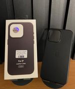 Capa Couro C/ Pelicula Camera iPhone 15 Pro Max