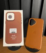 Capa Couro C/ Pelicula Camera iPhone 16