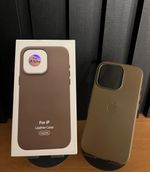 Capa Couro C/ Pelicula Camera iPhone 16 Pro