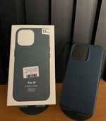 Capa Couro C/ Pelicula Camera iPhone 15 Pro