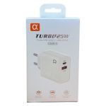 Fonte Carregador Turbo A'Gold USB + USB-C  25W CA48-4 ANATEL