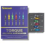 Jogo de Chave Torque Colorful 6 PÇ Screwdriver Mechanic 