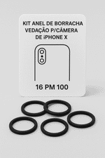 Kit Anel De Borracha Vedação P/Câmera De iPhone X-16 PM 100 Pç