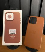 Capa Couro C/ Pelicula Camera iPhone 15 Pro Max
