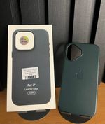 Capa Couro C/ Pelicula Camera iPhone 16