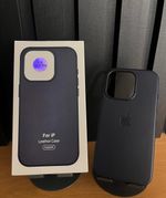 Capa Couro C/ Pelicula Camera iPhone 16 Pro