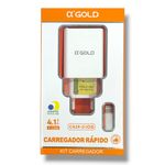 Carregador A'Gold USB P/ Lightning 4.1A CA28-2 Anatel