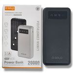 Bateria Portátil Power Bank A'Gold 3.1A 20.000mAh BTE-30