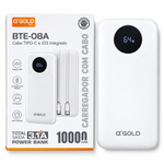 Bateria Portátil Power Bank A'Gold 3.1A 10.000mAh BTE-08A