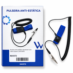 Pulseira Antiestática Ajustável Com Cabo Espiral 2,4M Wefix