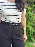 Cinto de Couro Fininho Preto