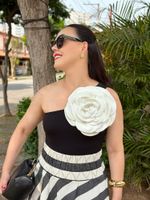 Body Flor Preto