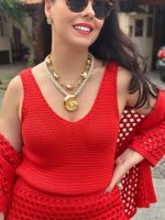 Conjunto Tricot Vermelho