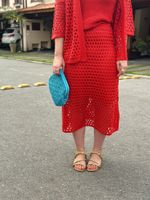 Conjunto Tricot Vermelho