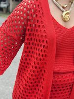 Conjunto Tricot Vermelho