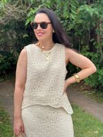 Conjunto em Crochê de Algodão