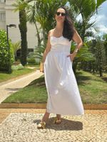 Vestido Corset Midi Branco