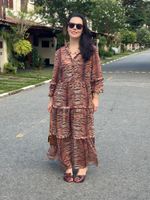 Vestido Midi Animal Print