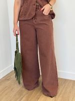 Jeans Pantalona Marrom