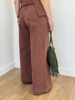 Jeans Pantalona Marrom