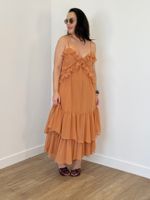 Vestido Midi Babados