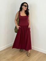 Vestido Regata Vinho