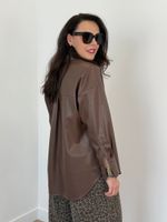 Camisa Oversized Marrom