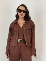 Jaqueta de Franjas Marrom
