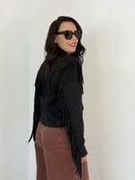 Jaqueta de Franjas Preto