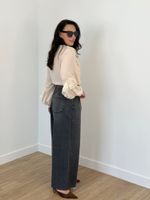 Jeans Black Pantacourt