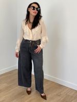 Jeans Black Pantacourt