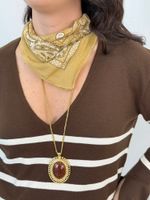 Tricot Modal Listrado Marrom
