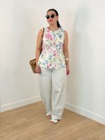 Blusa Peplum Flower