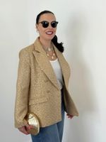 Blazer Tweed Dourado