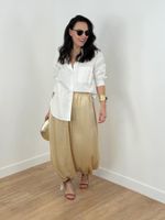 Calça Acetinada Champagne