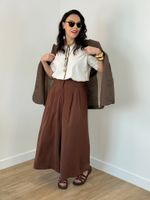 Calça Pantalona Marrom
