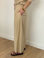 Calça Pantalona Bege