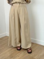 Calça Pantalona Bege