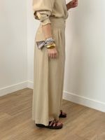 Calça Pantalona Bege